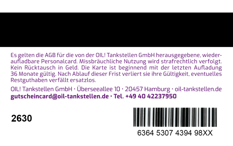 OIL! PersonalCard