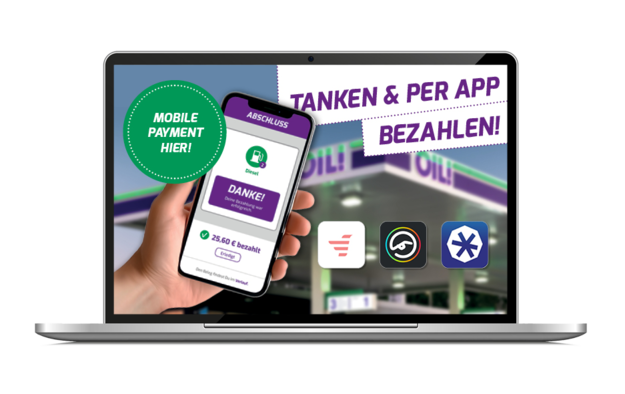 Tanken und per App bezahlen: Bezahlen via Mobile-Payment-App