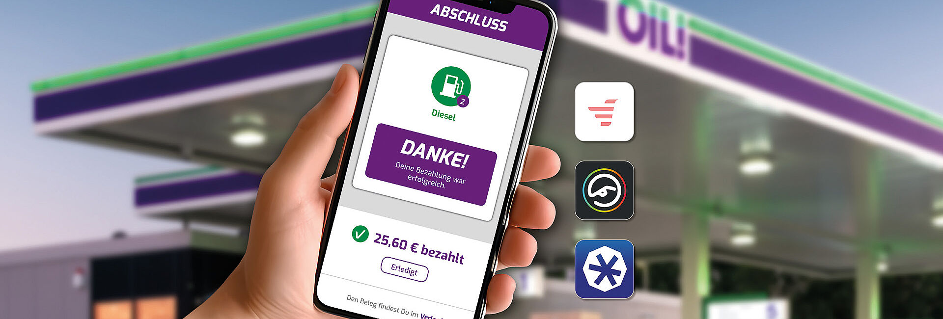Mobile Payment an OIL! Stationen